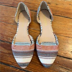 Restricted Women's Patterned Flats in Red and Blue